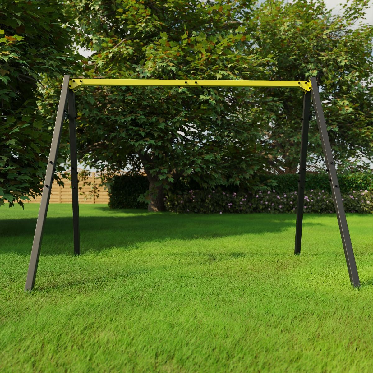 Columpio Doble Jardín Con Tablero Y Jaula Columpio